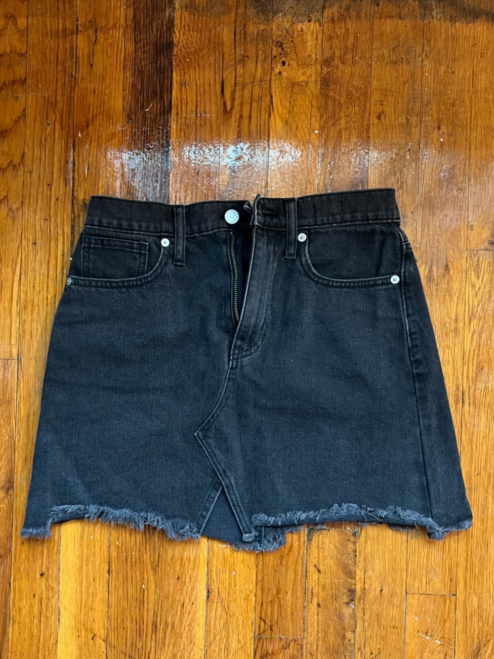 Madewell Black Denim Skirt
